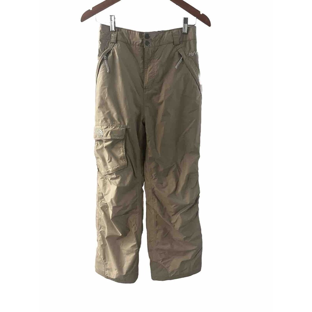 North Face Large Youth/Jr Sz L Tan Ski Snow Snowboard Waterproof Insulated Pants